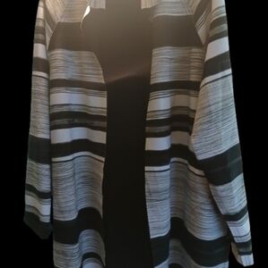 Norma Kamali stripped cardigan jacket